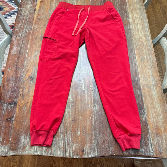 FIGS Pants - FIGS Zamora Limited Edition Red Technical Collection Jogger Scrub Pants Small